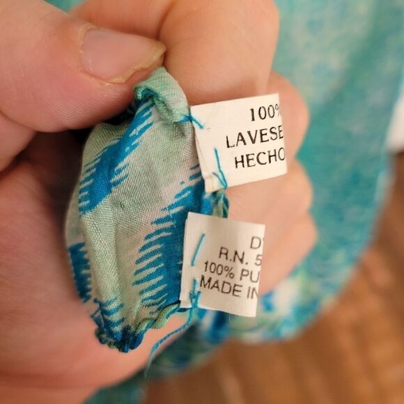 100% Silk Scarf Wrap Blue Leopard Animal Print - Picture 9 of 11